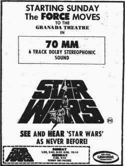 70mm print of the pre-SE Star Wars film on Saturday in Academy 
